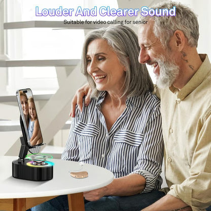 ⚡Flash Sale: 70% Off🔥2025 Upgraded Cell Phone Stand with Induction Speaker/Power Bank/Atmosphere Light