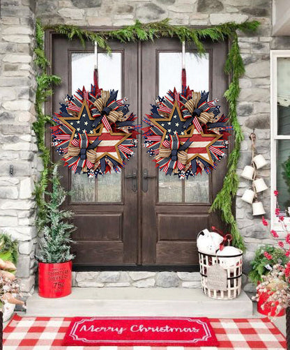 🌟Rustic Patriotic Stars Wreath