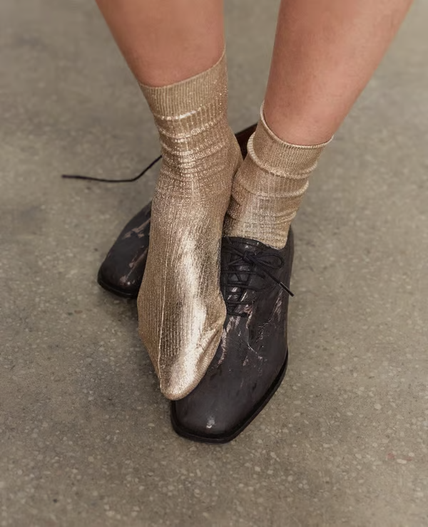 Hot Sale 49% OFF - Metallic Silk Sock