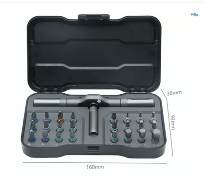 🔥🔥24 in 1 DlY Screwdriver Set Magnetic Compact and Portable Ratchet Screwdriver