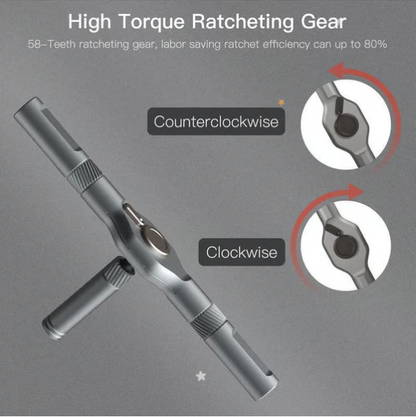 🔥🔥24 in 1 DlY Screwdriver Set Magnetic Compact and Portable Ratchet Screwdriver