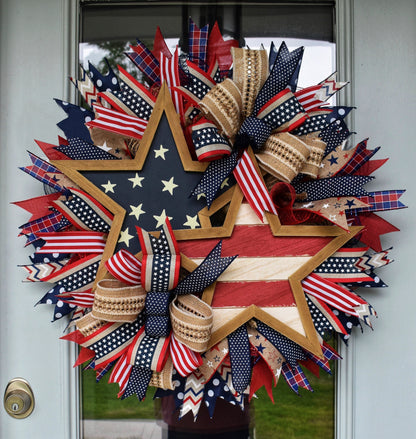 🌟Rustic Patriotic Stars Wreath